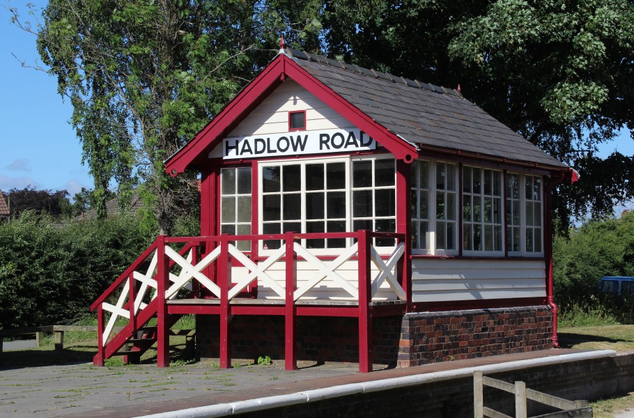 Signal box, Hadlow Road station 2018