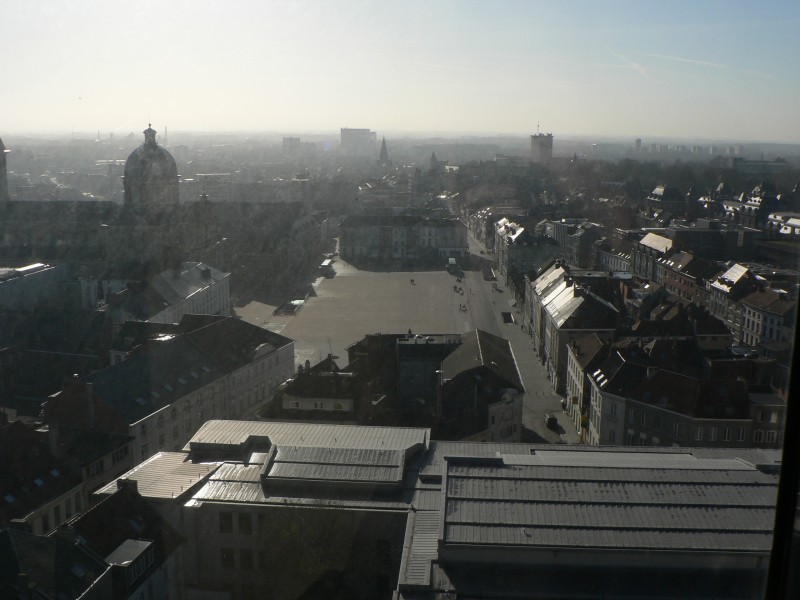 Sint-Pietersplein vanuit Boekentoren Gent