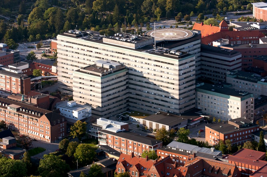 Skånes universitetssjukhus i Lund–flygbild 06 september 2014