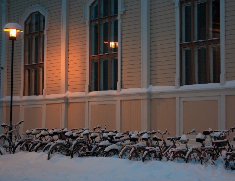 Snowy Bicycles Oulu 20100227