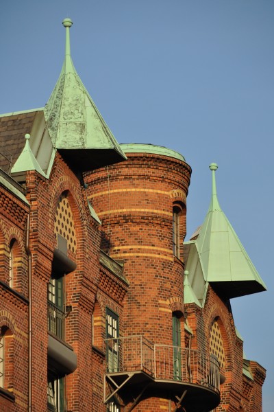 Speicherstadt (Hamburg-HafenCity).Block S.Fleetseite.Detail.ajb