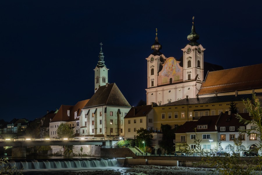 Steyr Spitalmühlwehr ex Bürgerspital Michaelerkirche