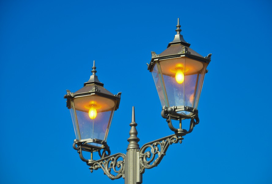 Street lamp hunting lodge Moenchbruch - Straßenlaterne Jagdschloss Mönchbruch