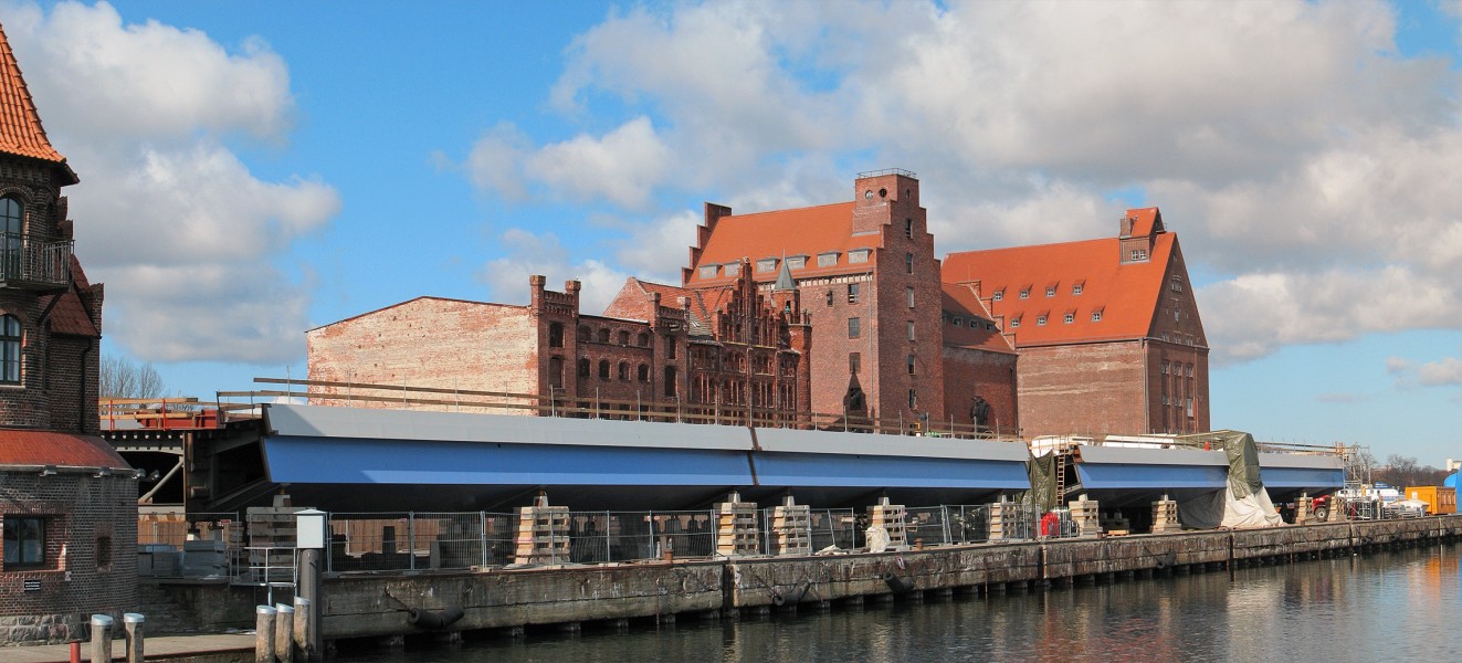 Strelasundbruecke Vorbereitung Hafen