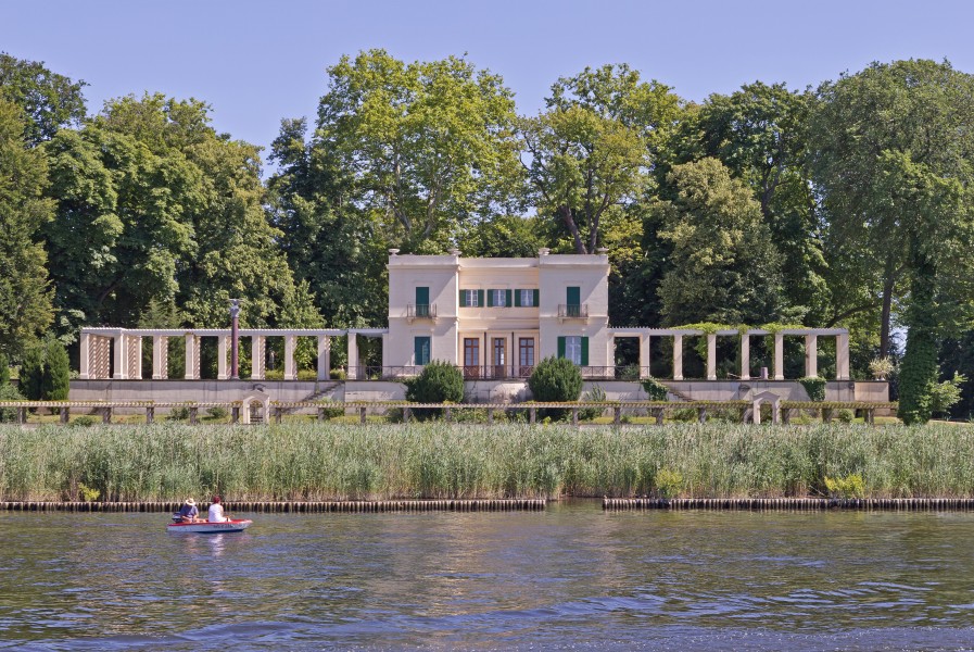Teltowkanal 06 Griebnitzsee Blick auf Schlosspark Glienicke