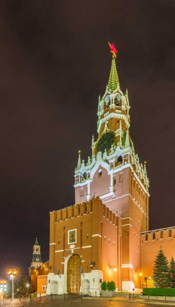 Torre Spasskaya, Kremlin, Moscú, Rusia, 2016-10-03, DD 09-11 HDR