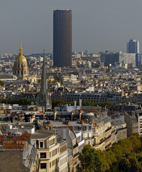 Tour Montparnasse seen from Arc de Triomphe