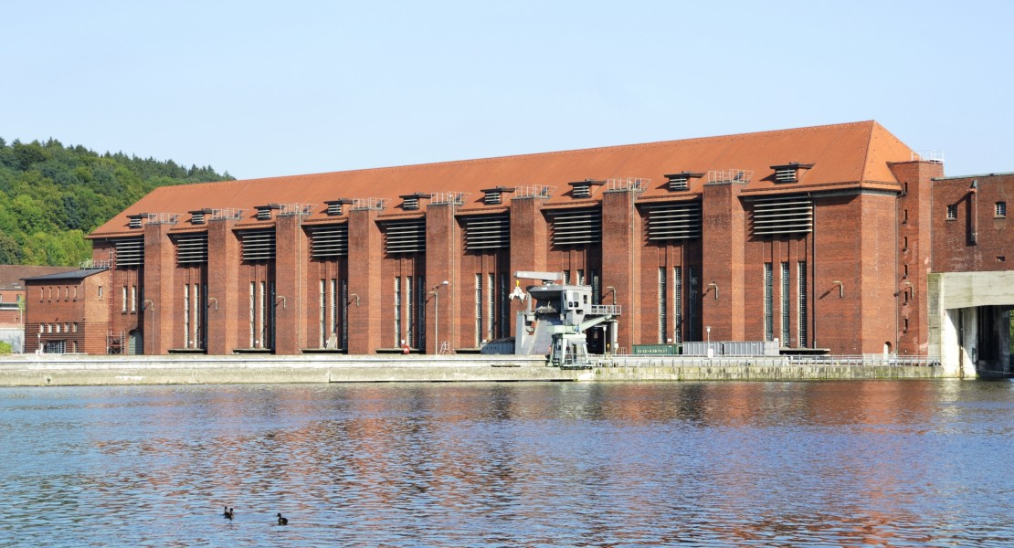 Turbinenhaus, Laufwasserkraftwerk Kachlet