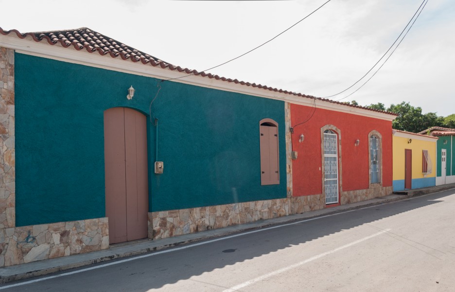 Typical colonial houses Margarita Island
