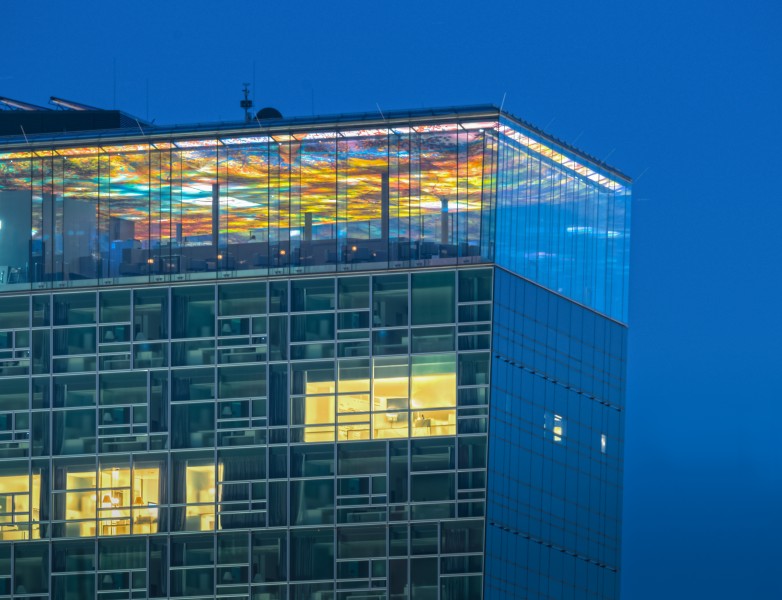 Uniqa Tower Jean Nouvel - Blue hour - Le Loft Restaurant 18th Floor 8117