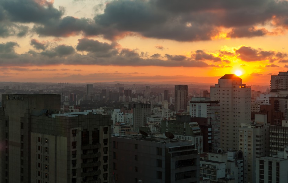 View from building on Paulista Avenue, São Paulo, Brazil