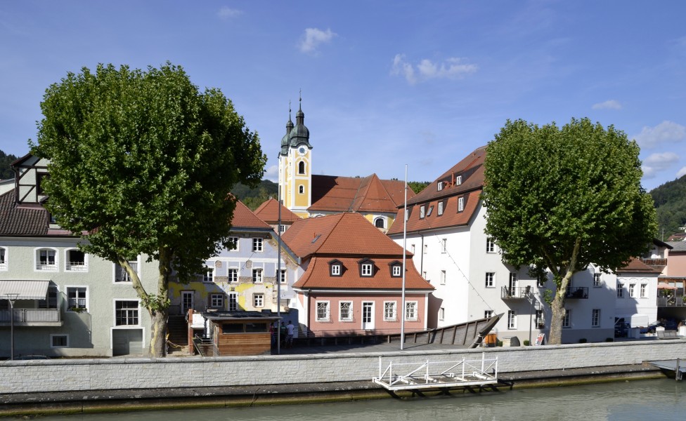 View of Obernzell - as seen from the Danube
