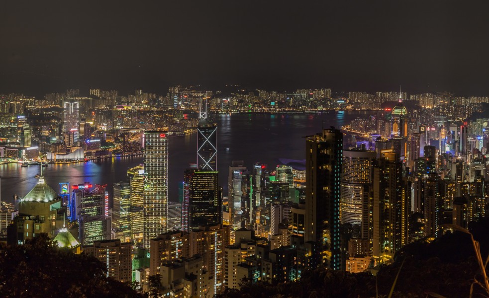 Vista del Puerto de Victoria desde la Cumbre Victoria, Hong Kong, 2013-08-09, DD 12