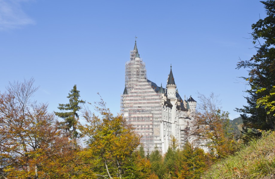 Vistas del castillo de Neuschwanstein, Alemania, 2012-10-06, DD 03