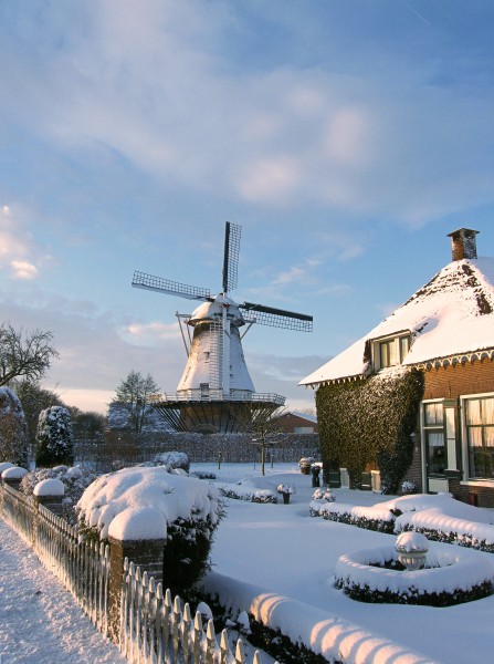 Walderveense molen sneeuw (2)