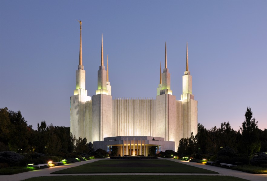 Washington D.C. Temple At Dusk