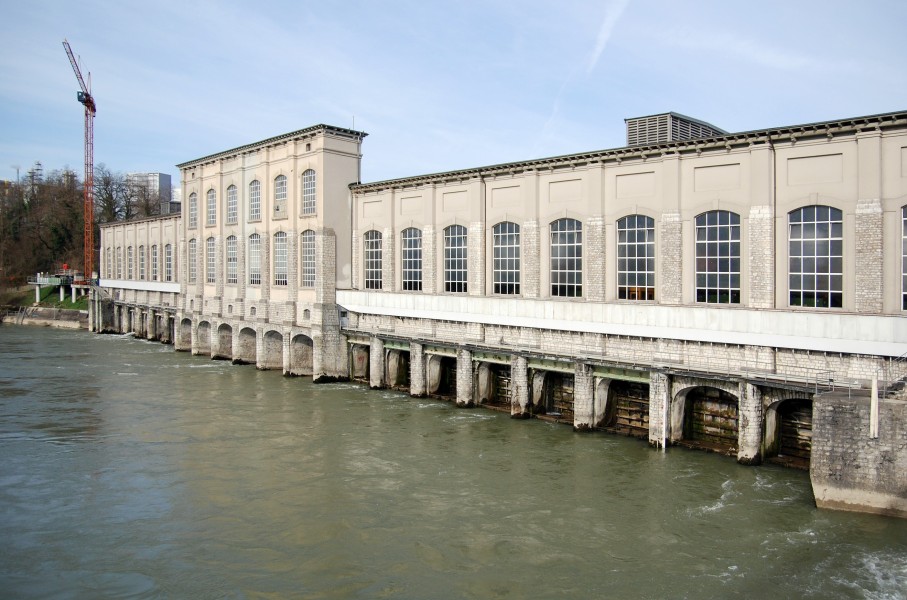 Wasserkraftwerk Rheinfelden (seitlich)