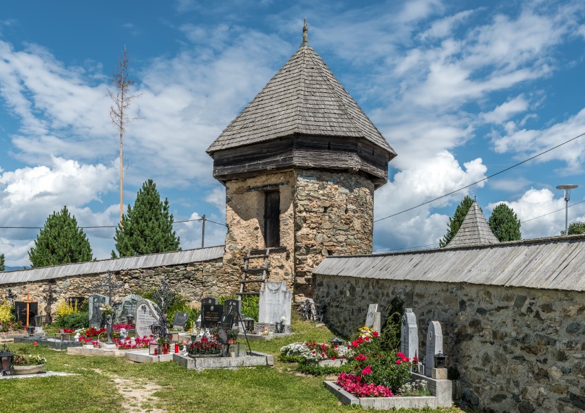 Weitensfeld Zammelsberg Wehrfriedhof mit Turm SO-Ansicht 19072017 0201