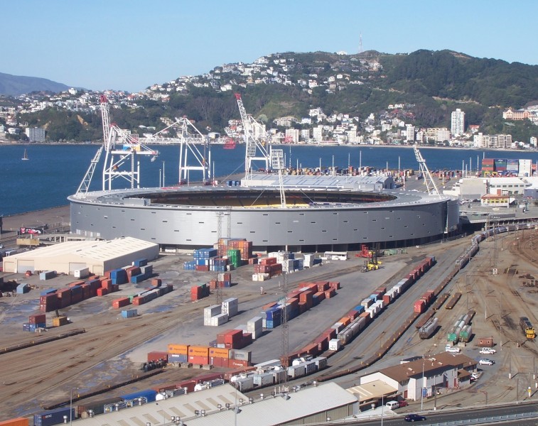 Westpac Trust stadium viewed from Wadestown