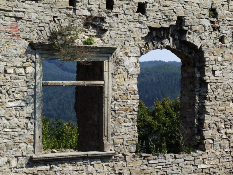 Windows in Hukvaldy castle