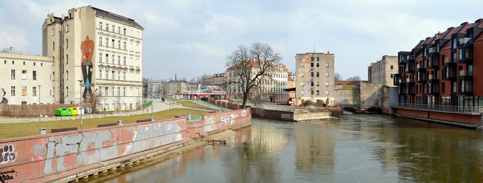 Wrocław (Breslau) - view from Kładka Piaskowa