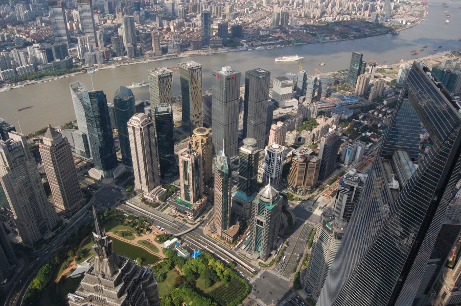 Yangtze River and SWFC from Shanghai Tower