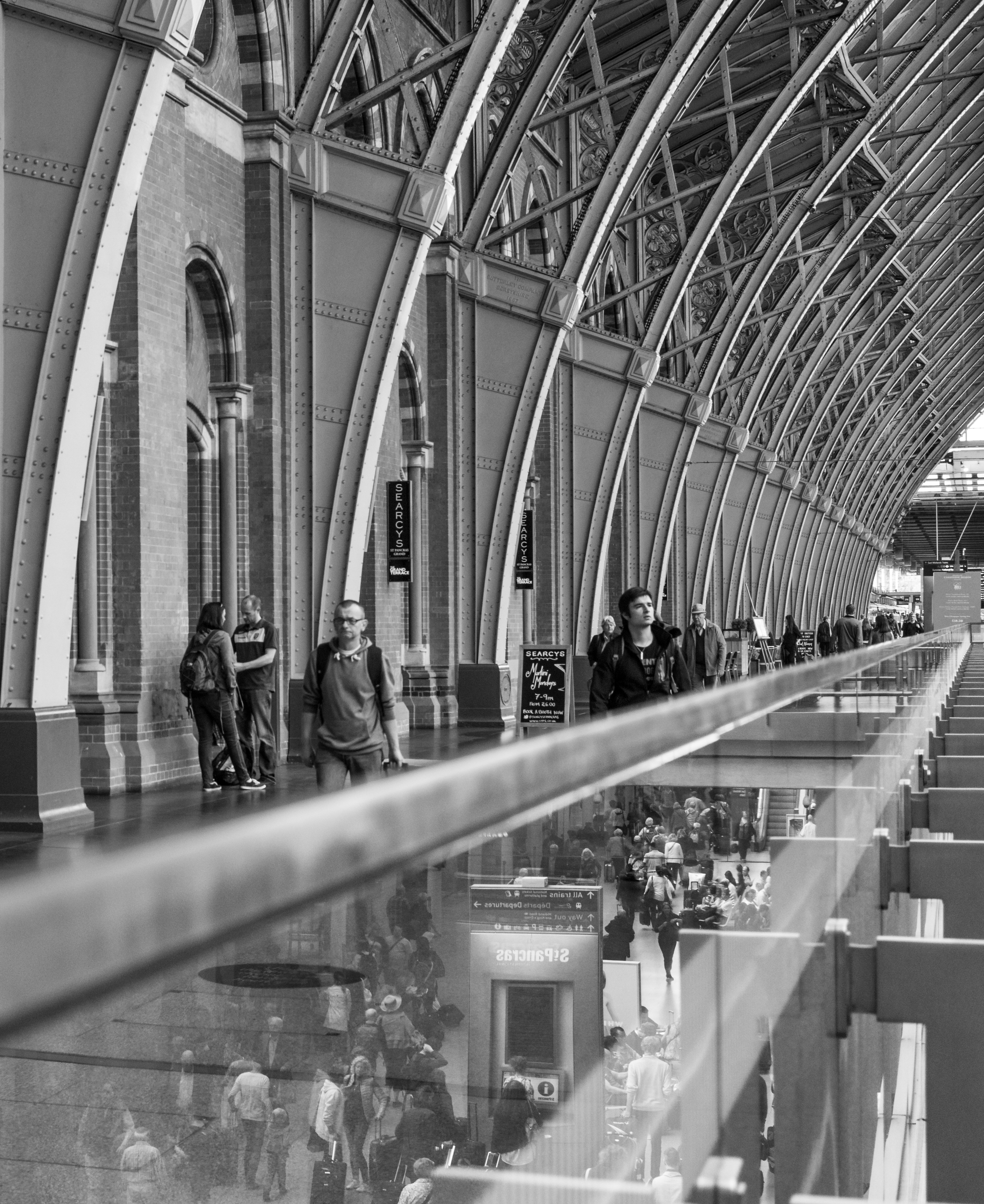 Reflections at St Pancras Railway Station