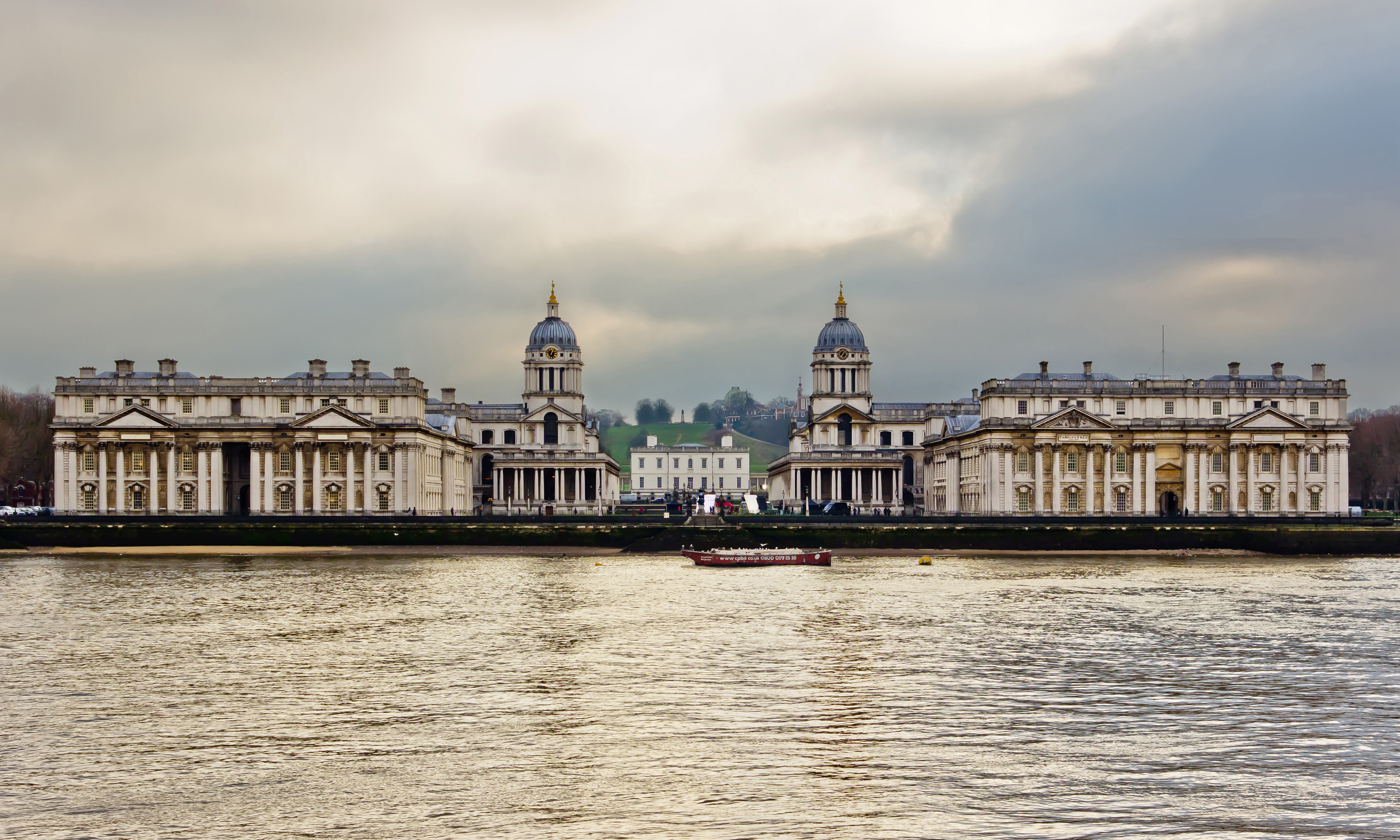 Royal Naval College Greenwich view from the Thames