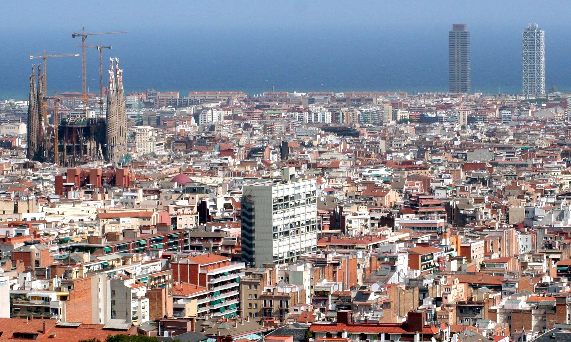 Sagrada Familia, Torre Mapfre y Hotel Arts