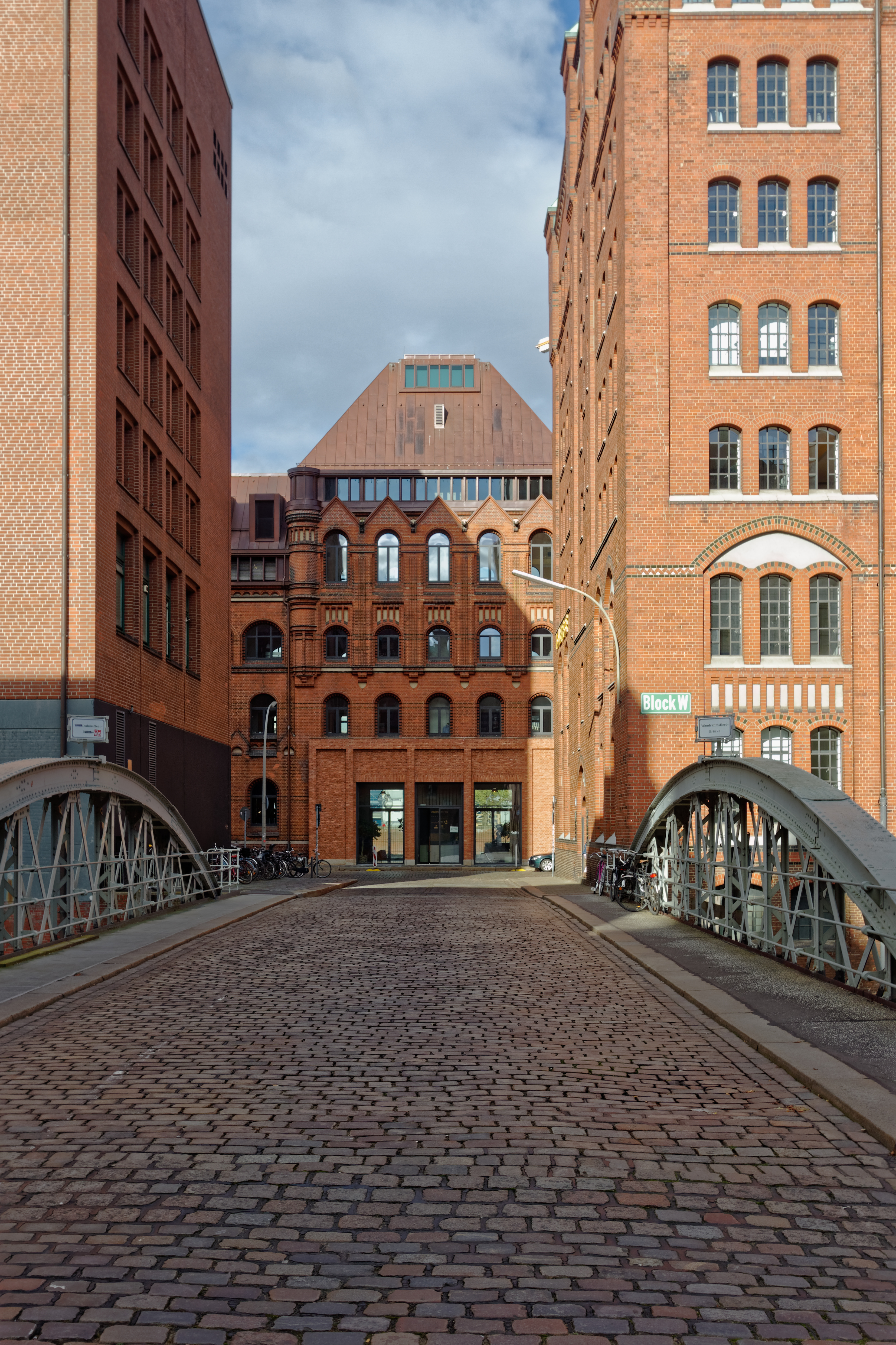 Speicherstadt 2017 7 Wandrahmsfleetbrücke Dienerreihe
