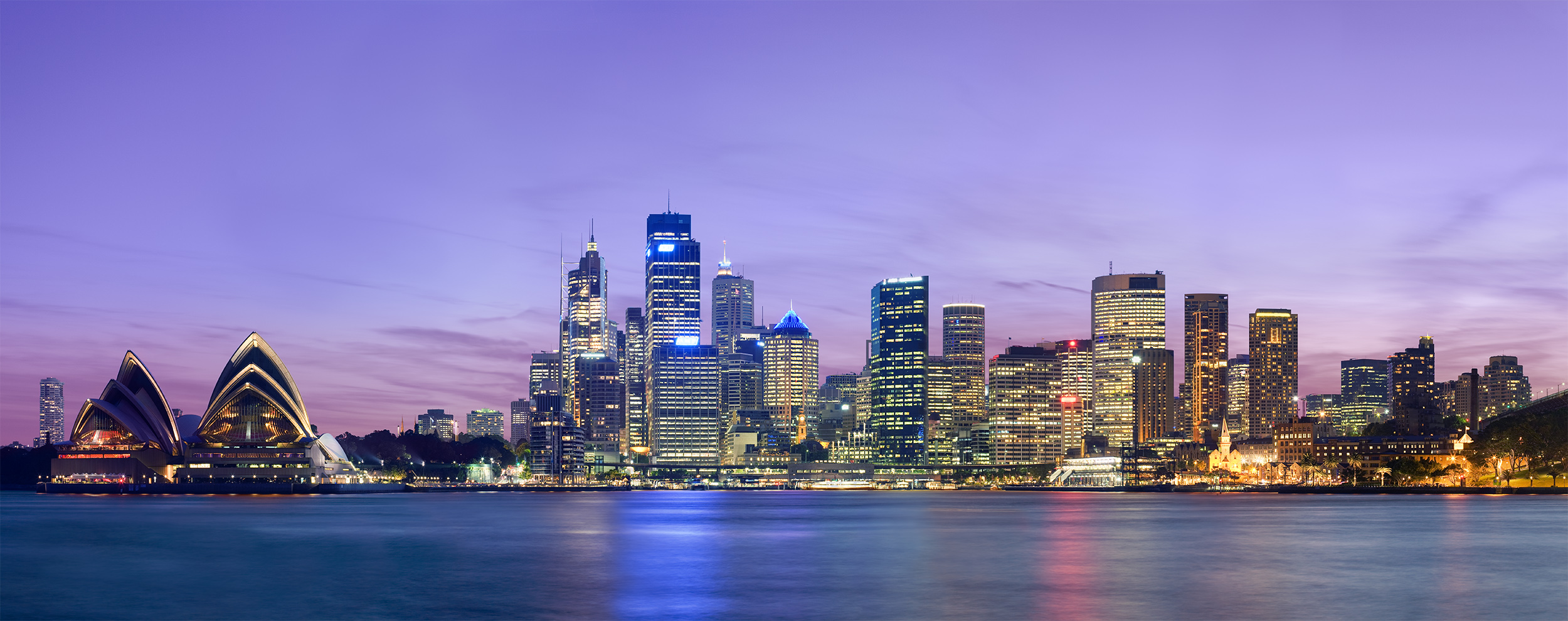 Sydney skyline at dusk - Dec 2008