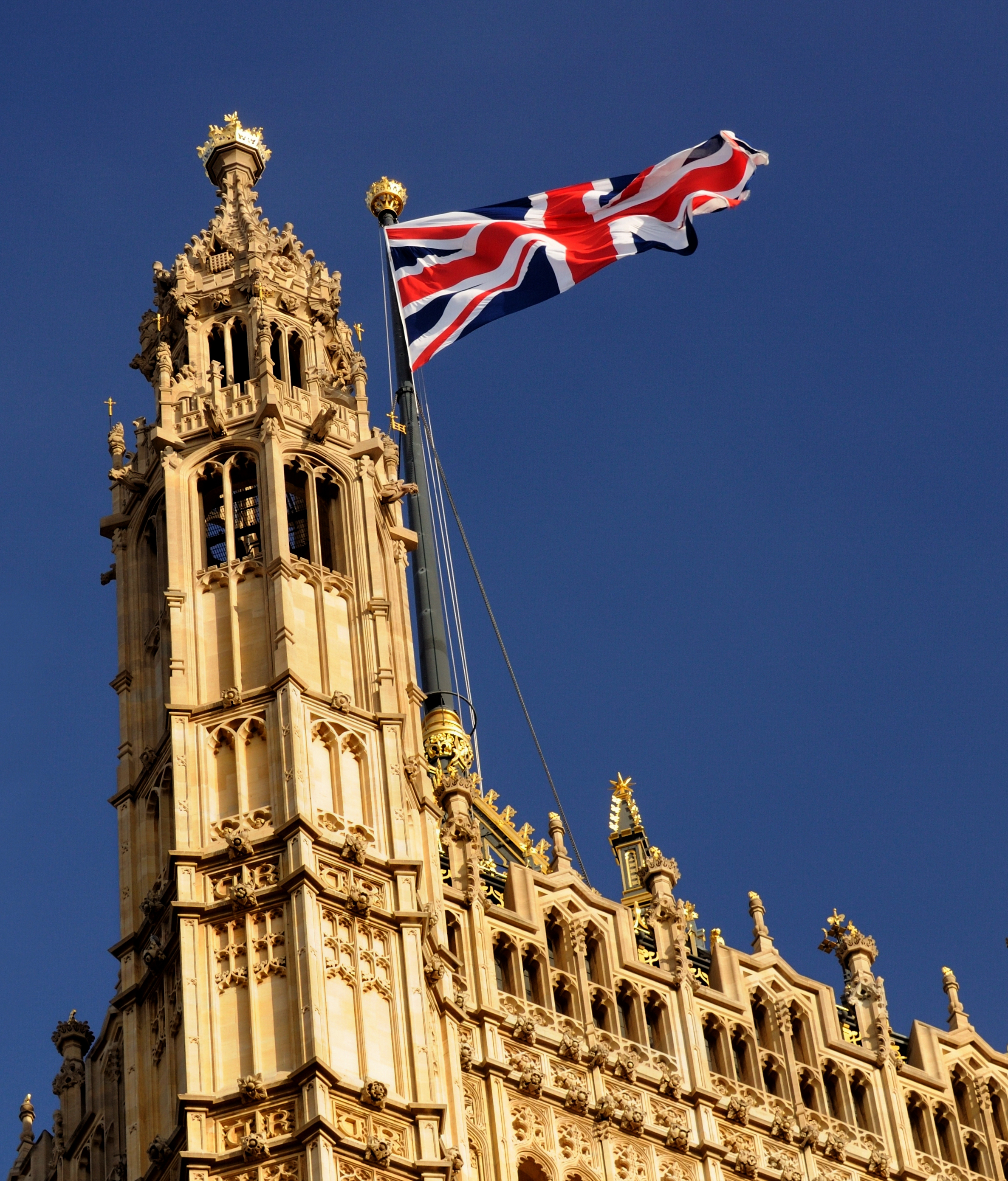 The Union Flag on Victoria Tower