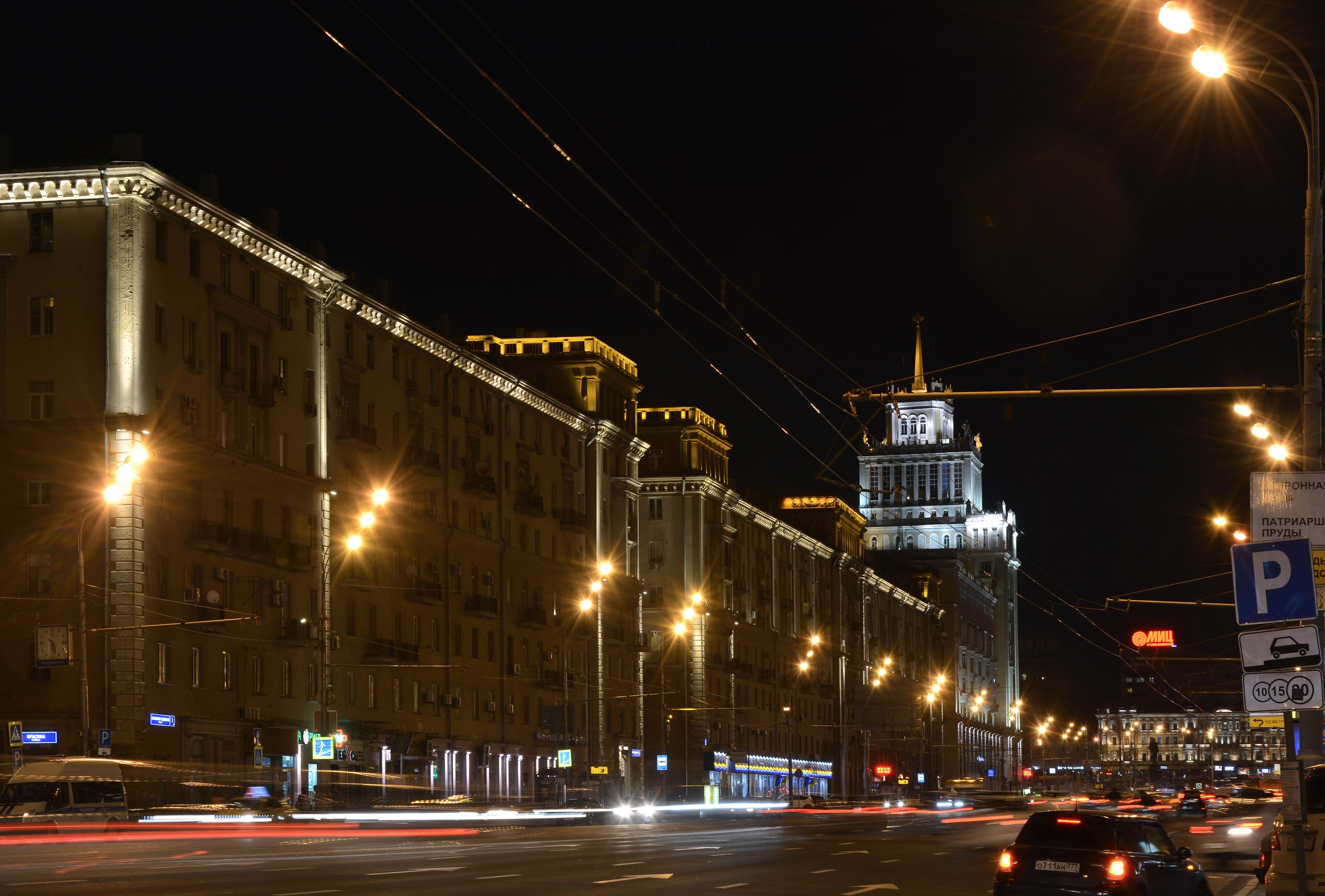 2015 night in Moscow - Bolshaya Sadovaya Street 01