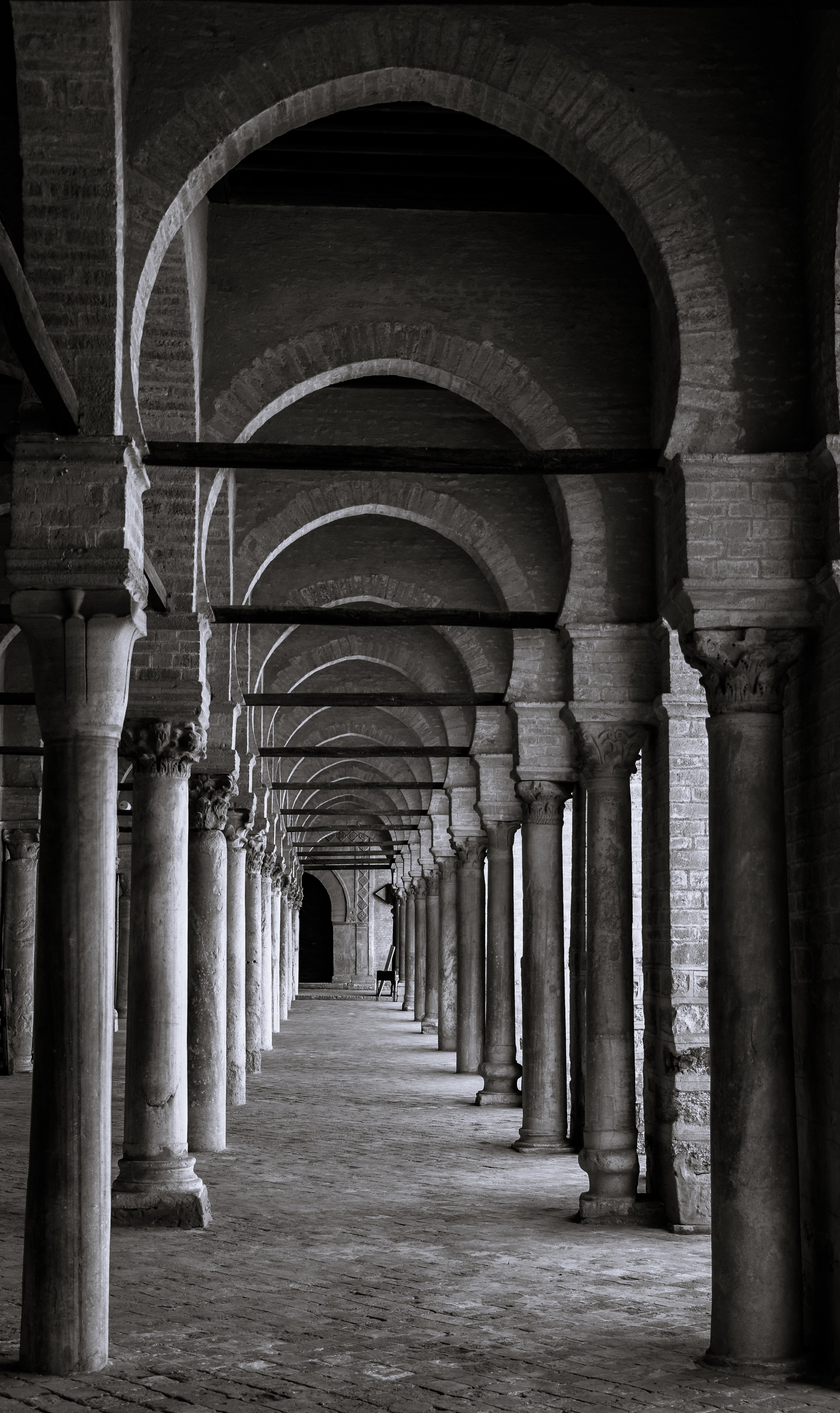 Arcades of the Great Mosque Okba of Kairouan