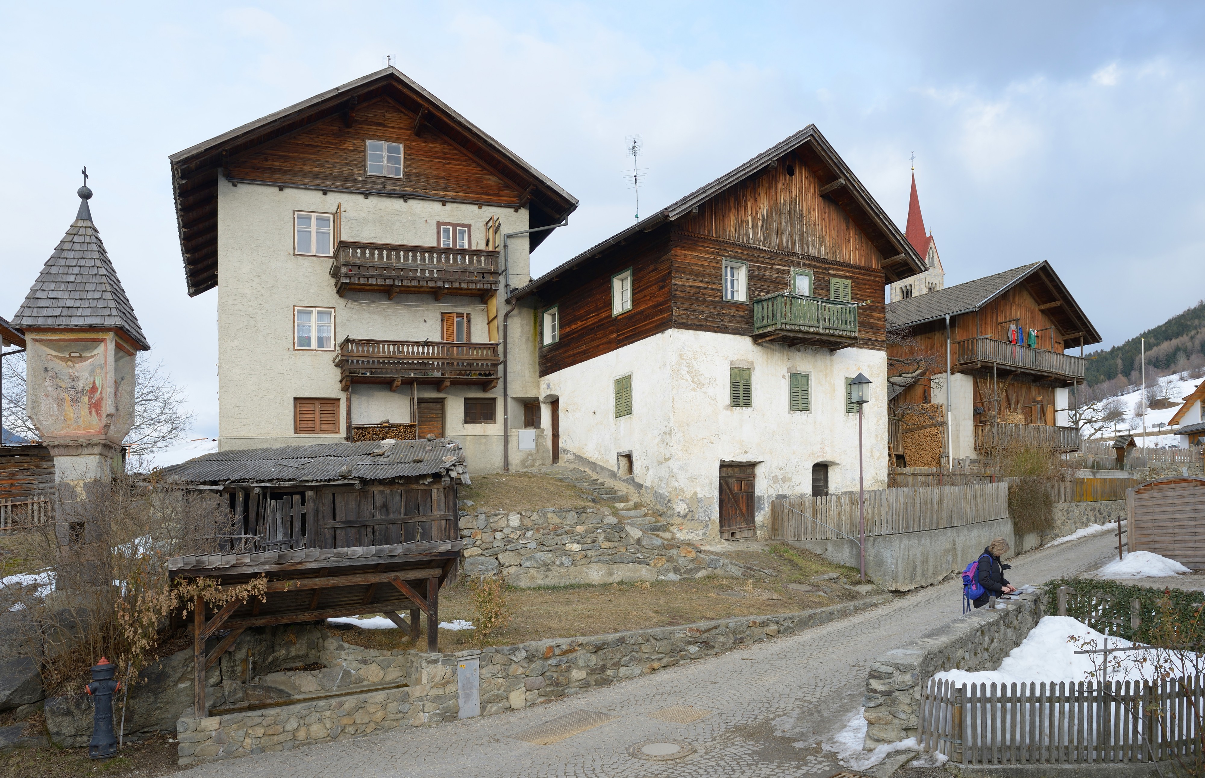 Bidstock und Häuserpartie in Albions