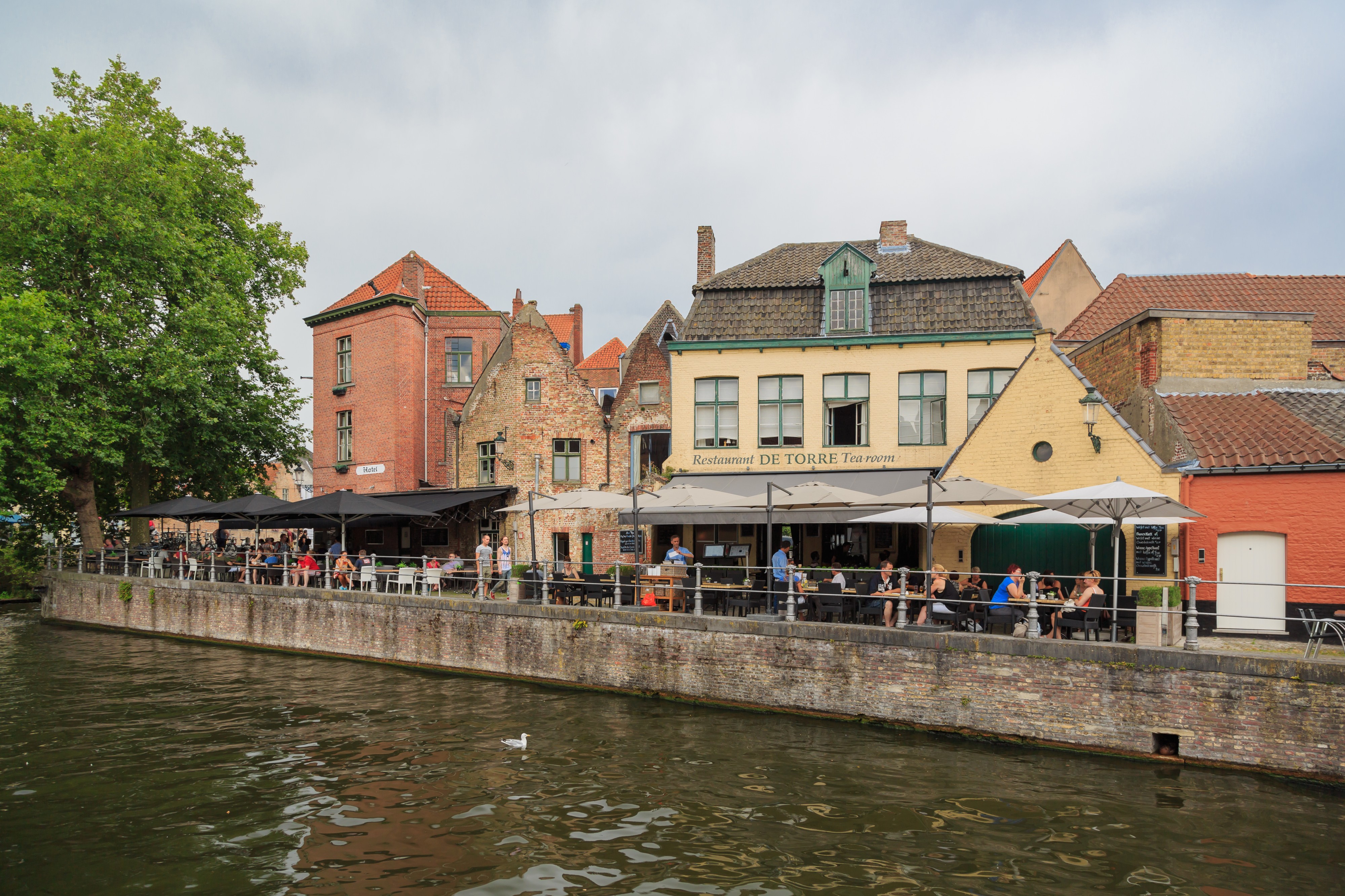 Bruges belgium Houses-at-Coupure-Canal-01