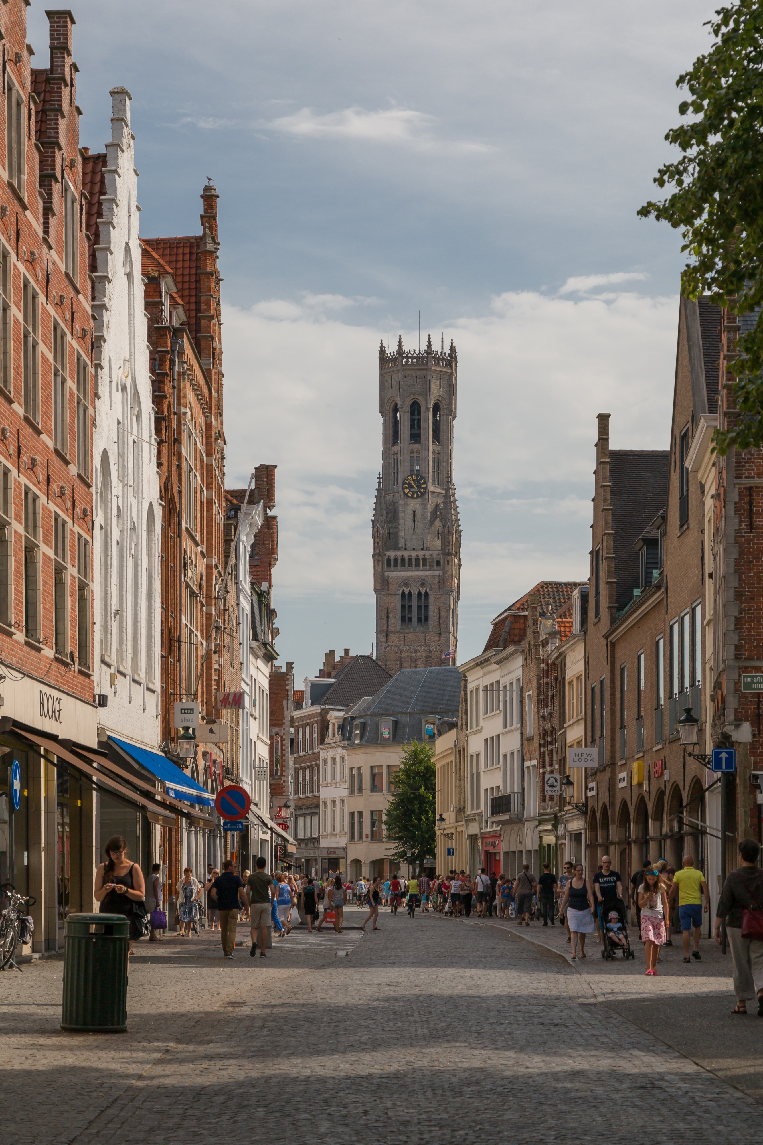Bruges Belgium Steenstraat-and-Belfry-01