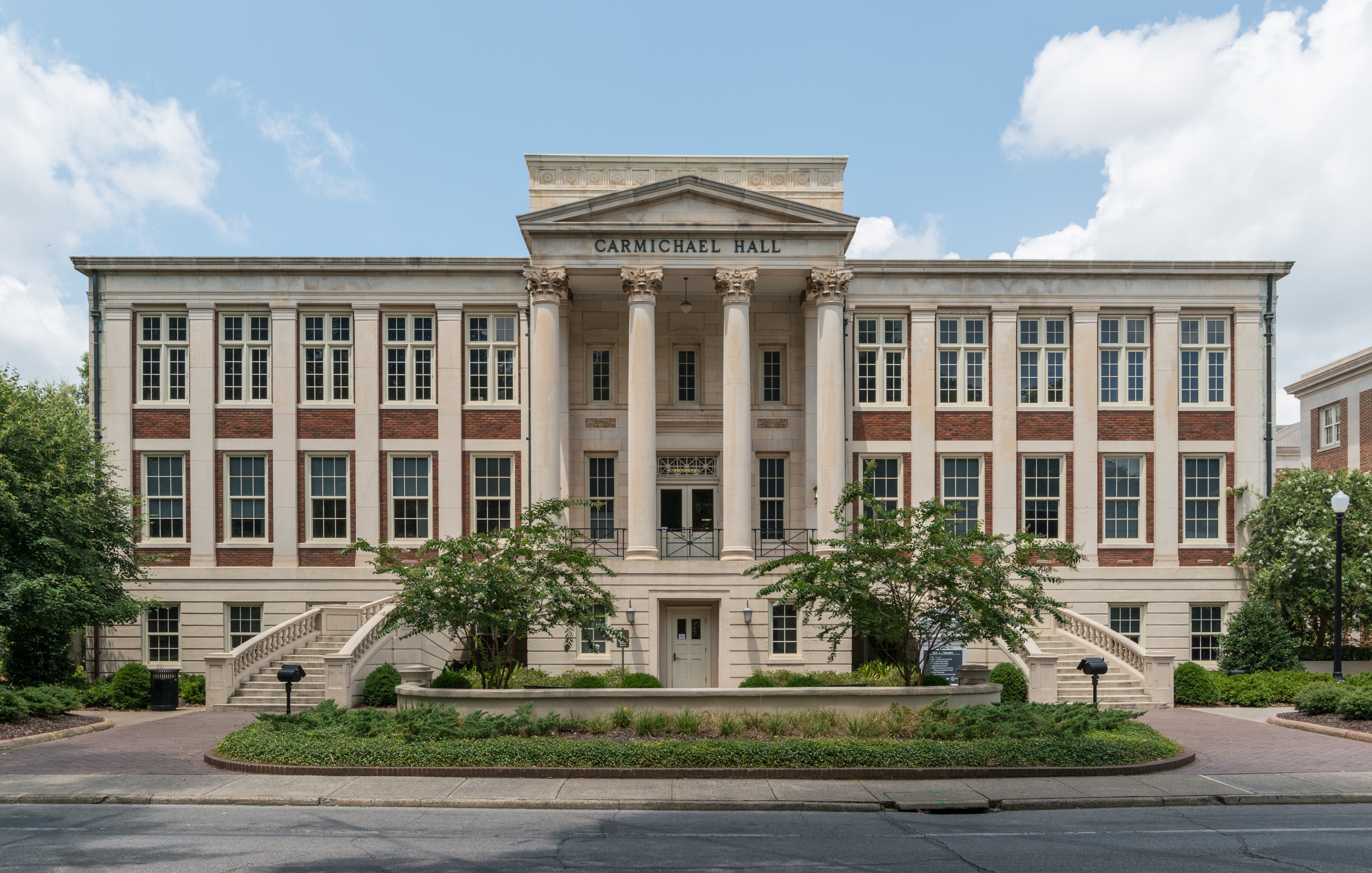 Carmichael Hall, UA, Tuscaloosa, East view 20160714 1