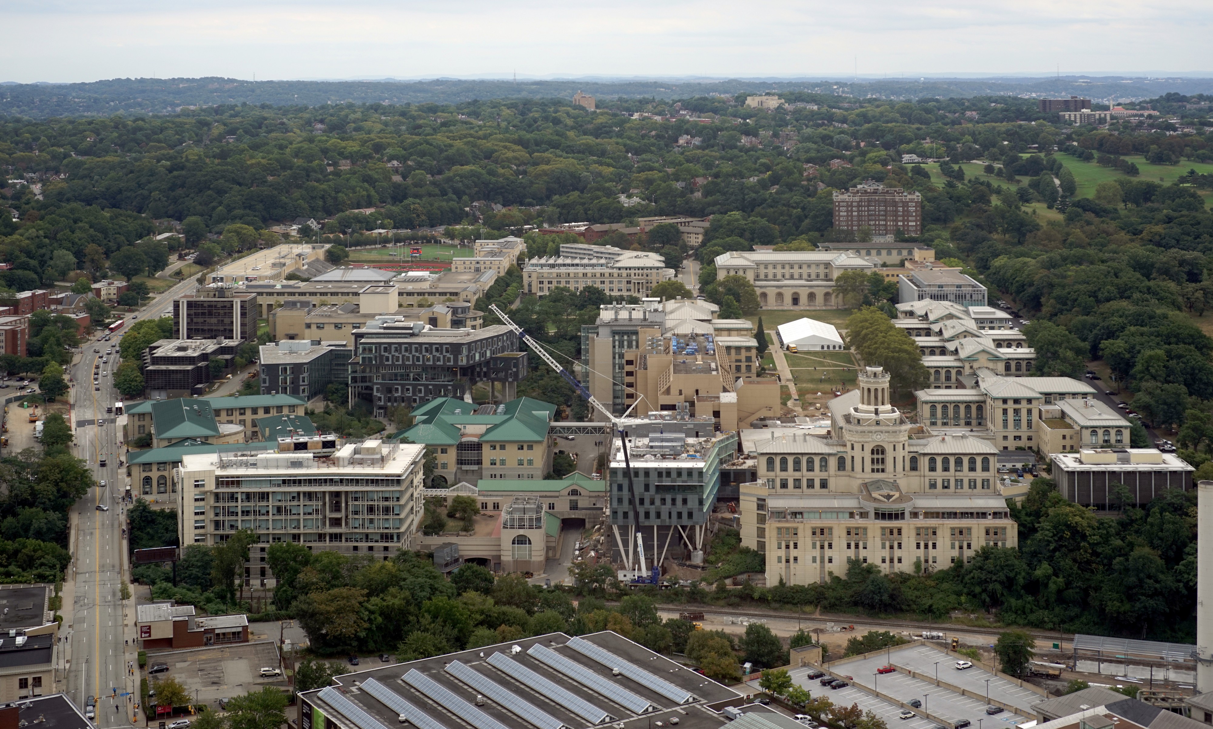 Carnegie Mellon University as seen from the Cathedral of Learning