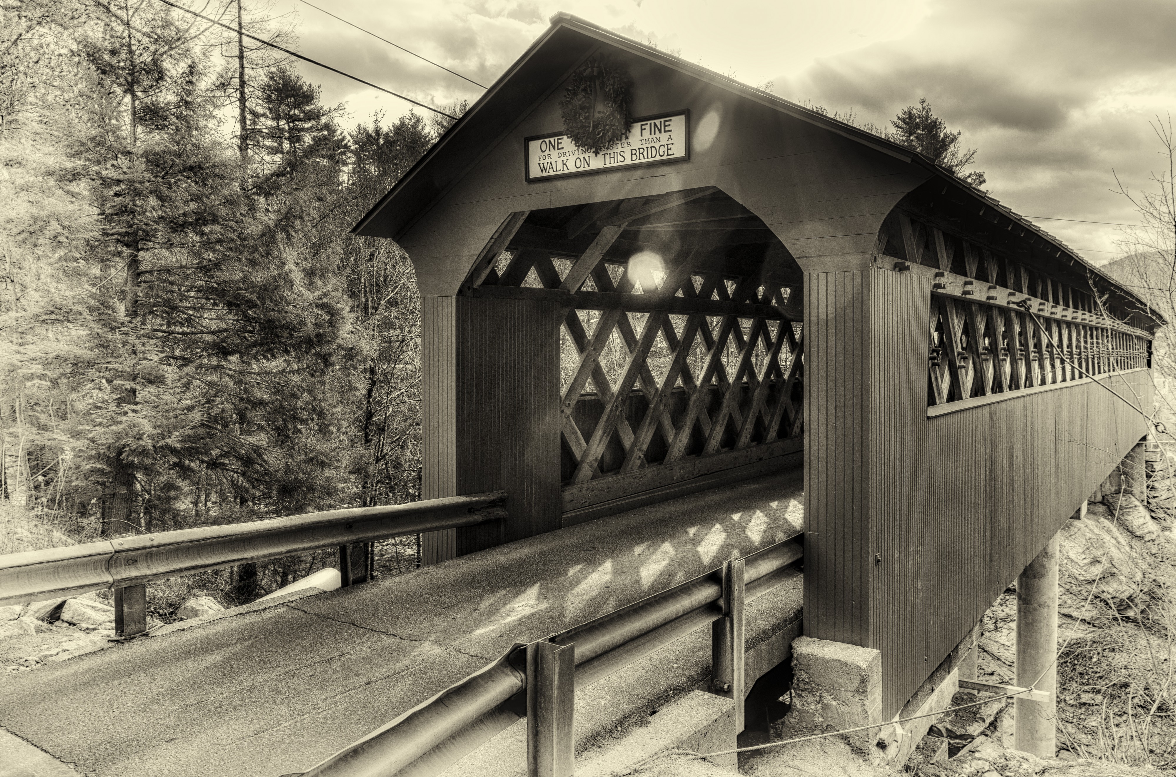 Chiselville Covered Bridge (antique plate) (16009312389)