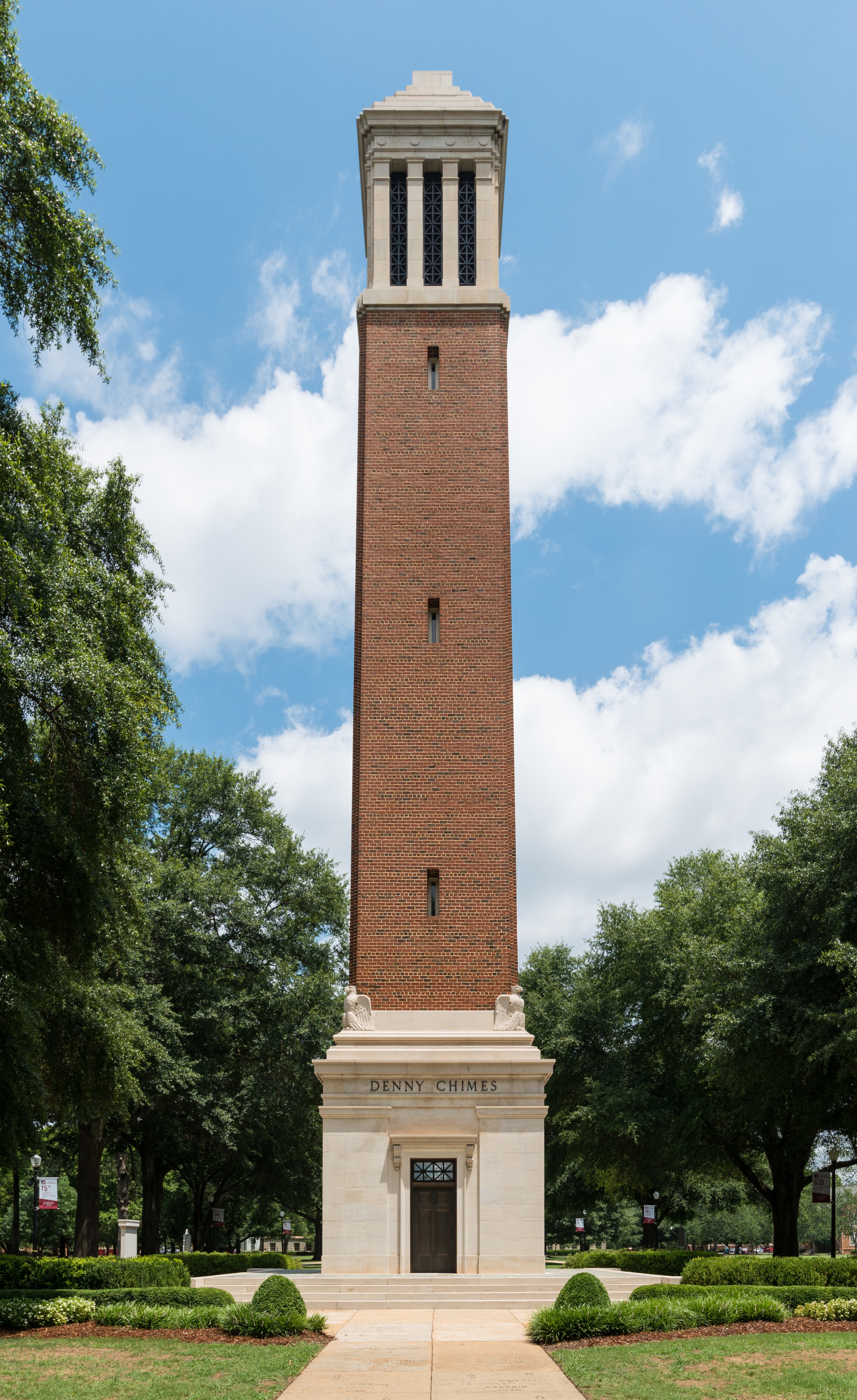 Denny Chimes, UA, Tuscaloosa, South view 20160714 2