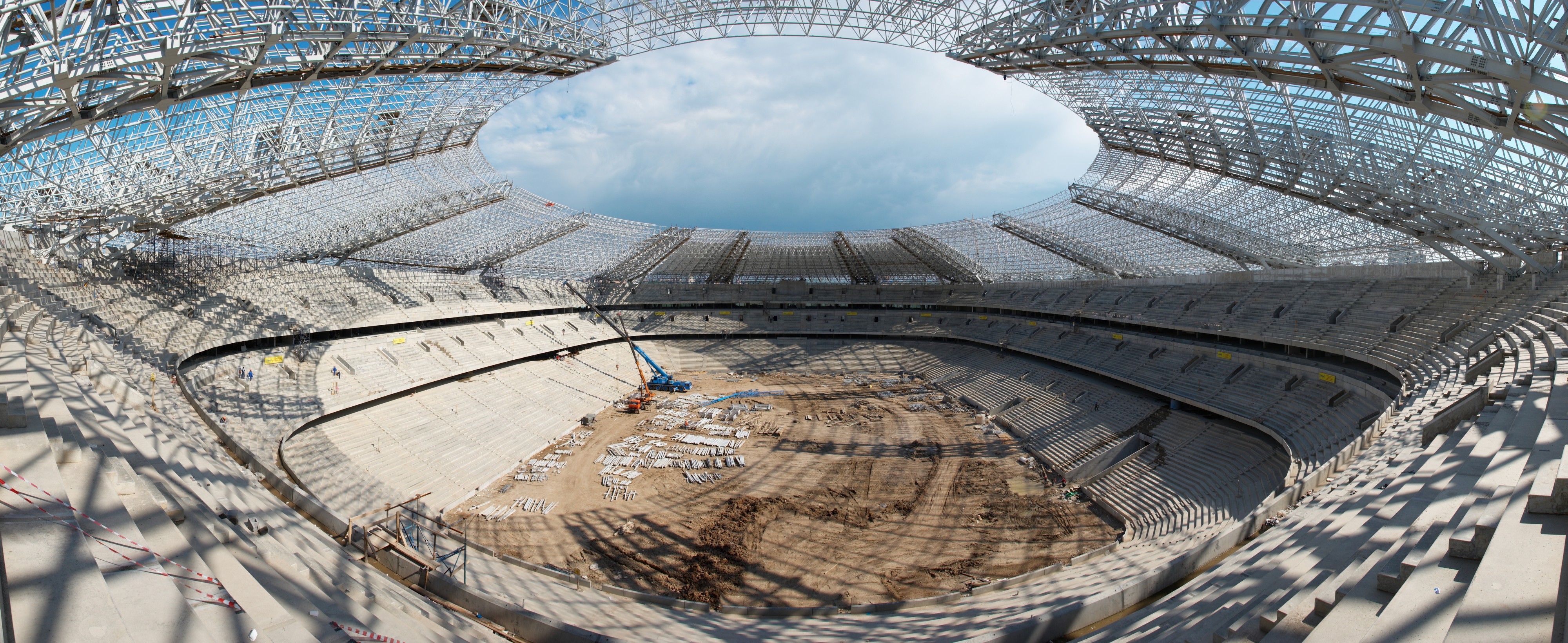 Donbas arena construction panorama