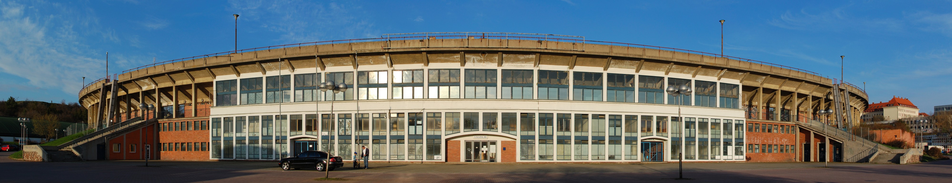 Football stadium Za Lužánkami Brno Panorama 2010