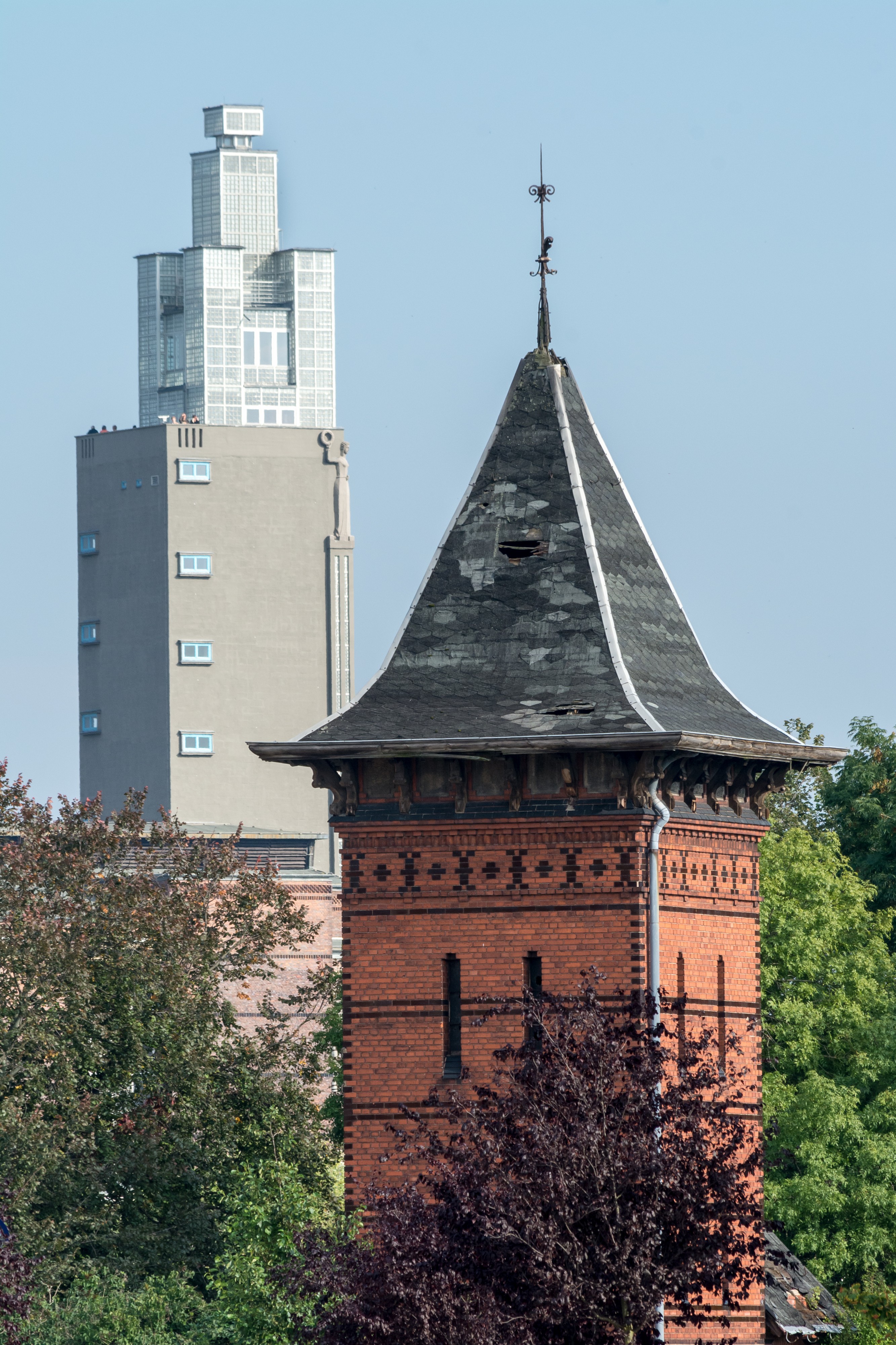 Hubbrücke (Magdeburg).Wasserturm.Albinmüller-Turm.ajb