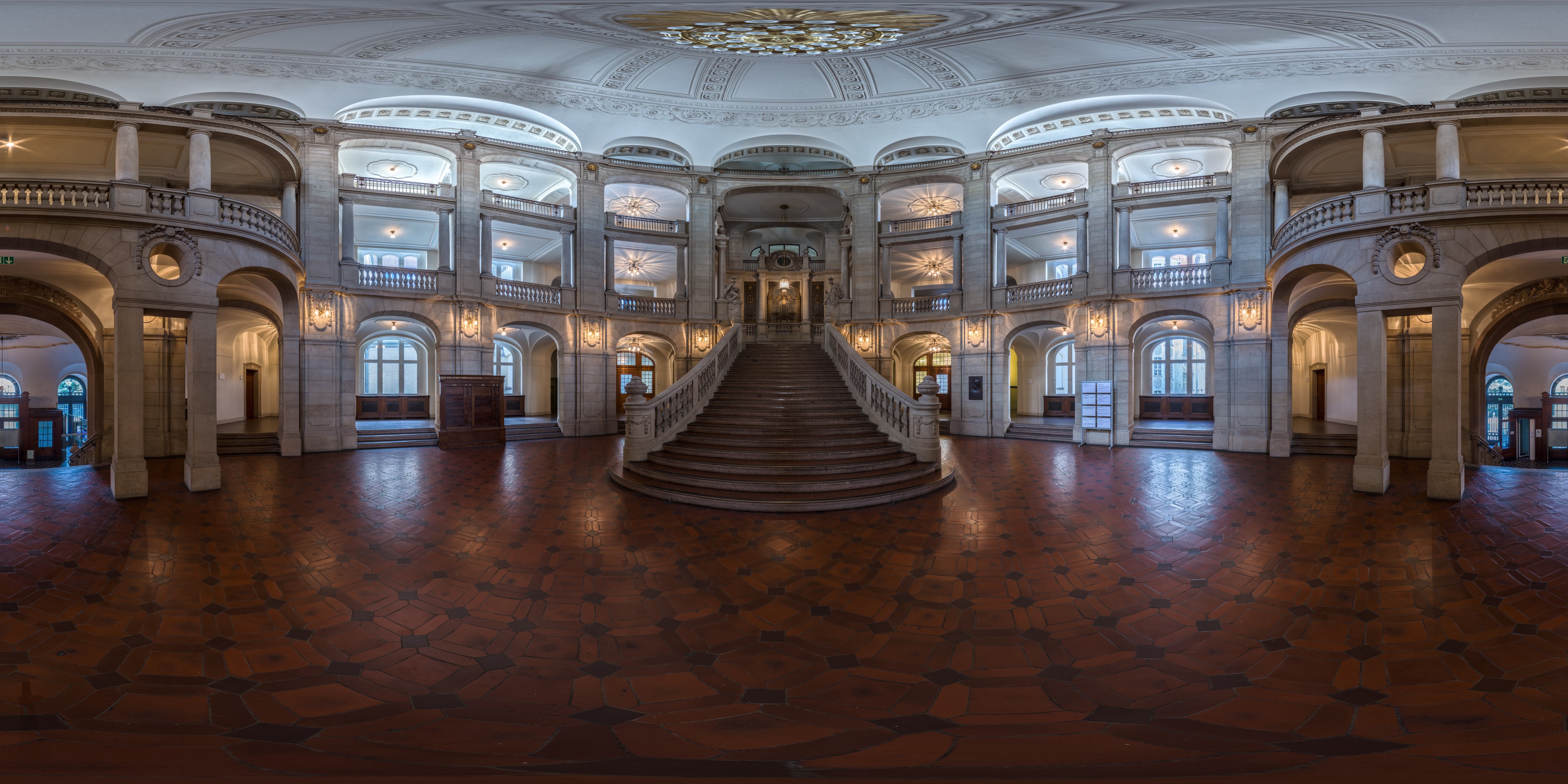Kammergericht, Berlin-Schöneberg, Treppenhalle, 360x180, 160809, ako