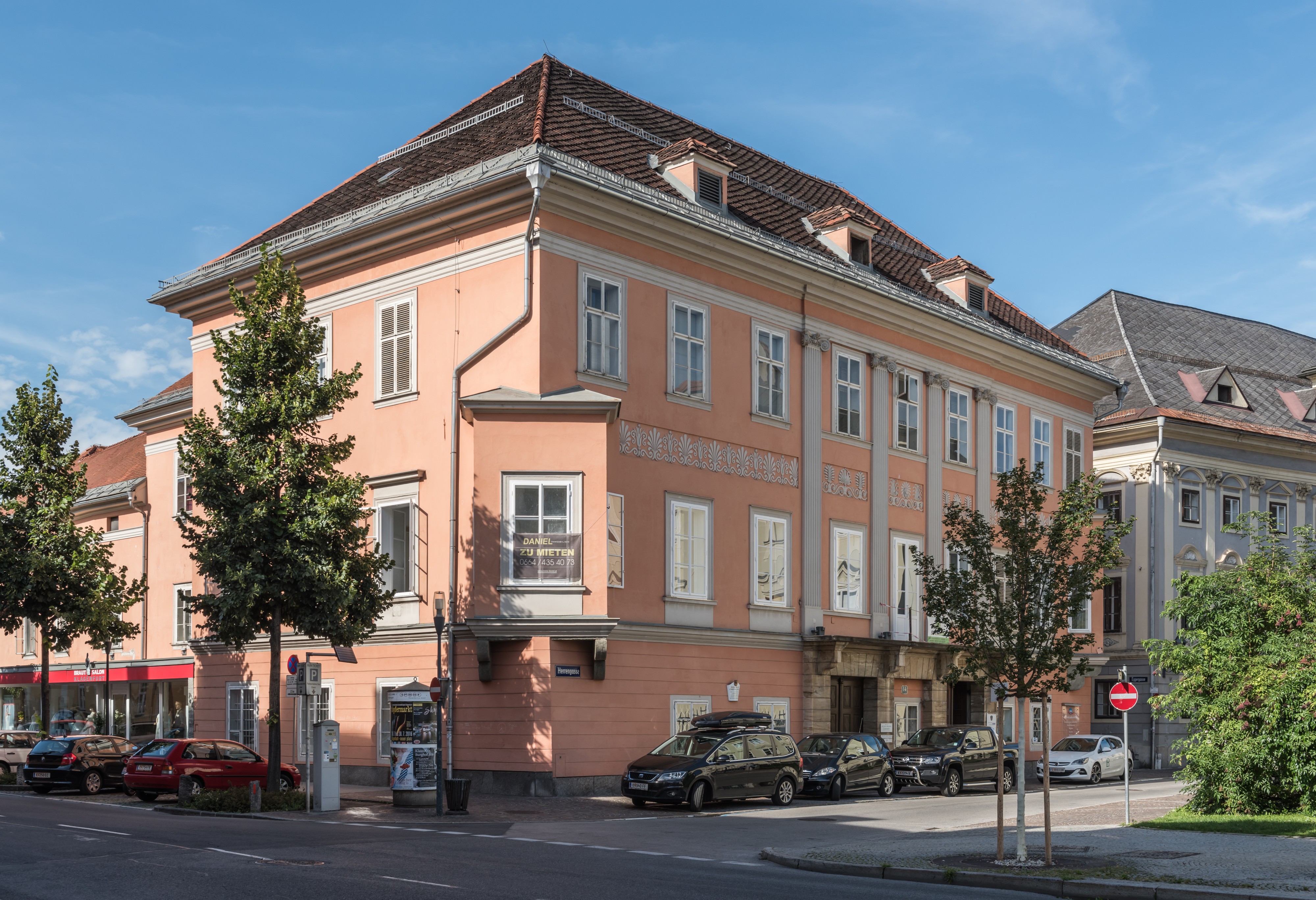 Klagenfurt Herrengasse 14 Palais Christalnig SW-Ansicht von Ursulinengasse 02082016 3354