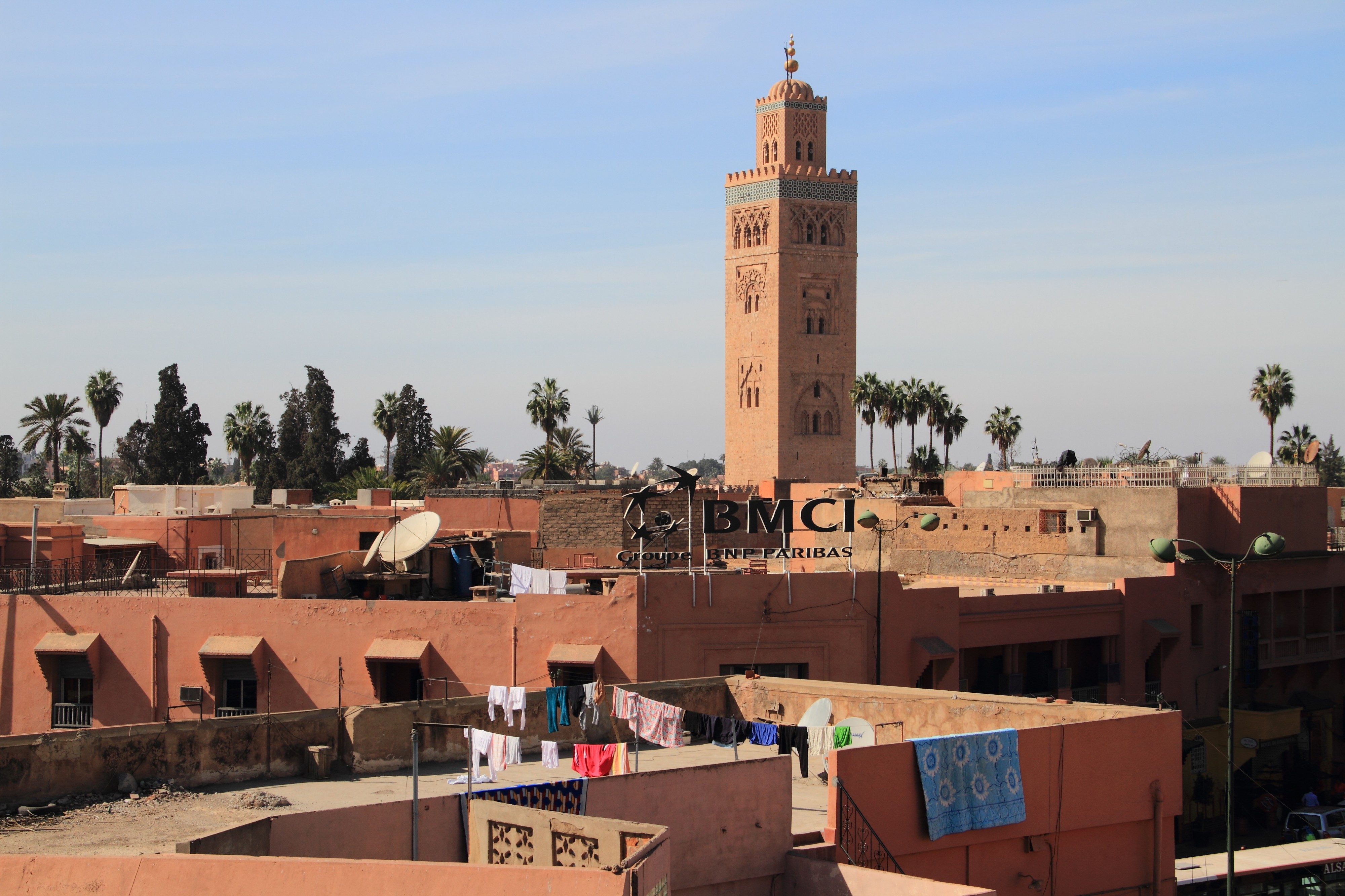 Koutoubia minaret from the city