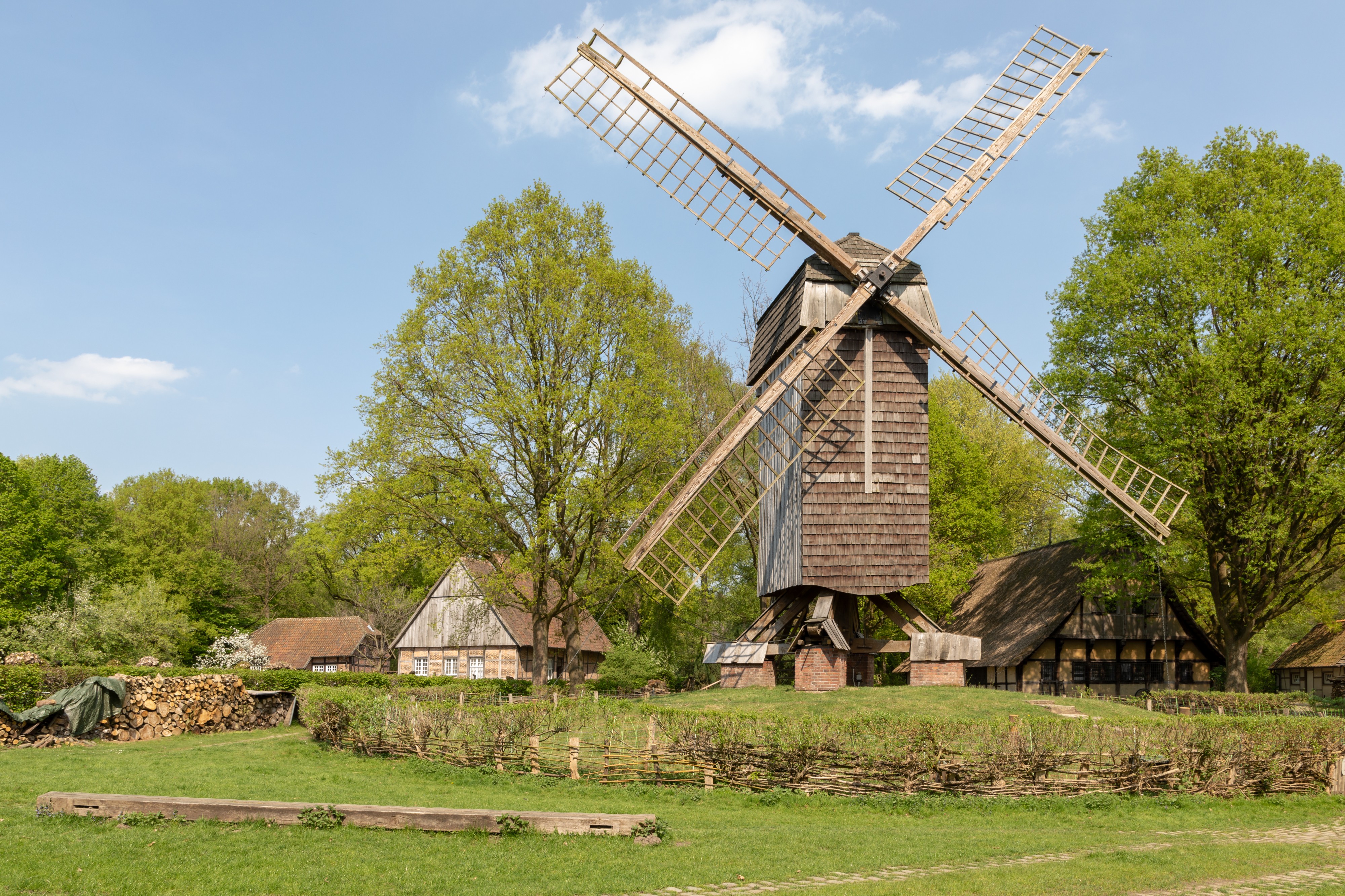 Münster, Freilichtmuseum Mühlenhof, Bockwindmühle -- 2018 -- 2153