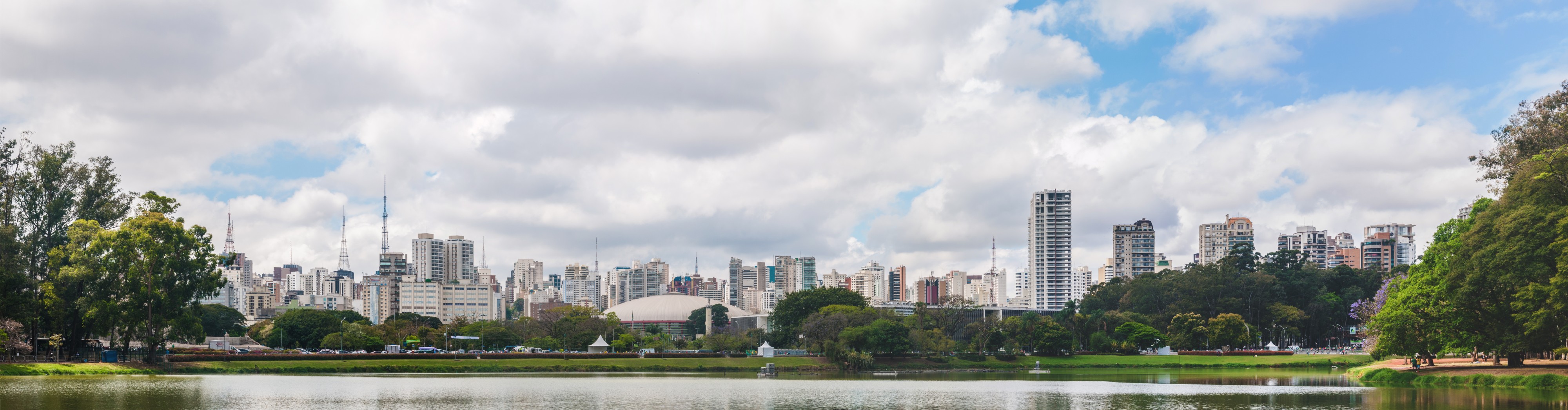 Panoramic view of Ibirapuera Park, São Paulo, Brazil