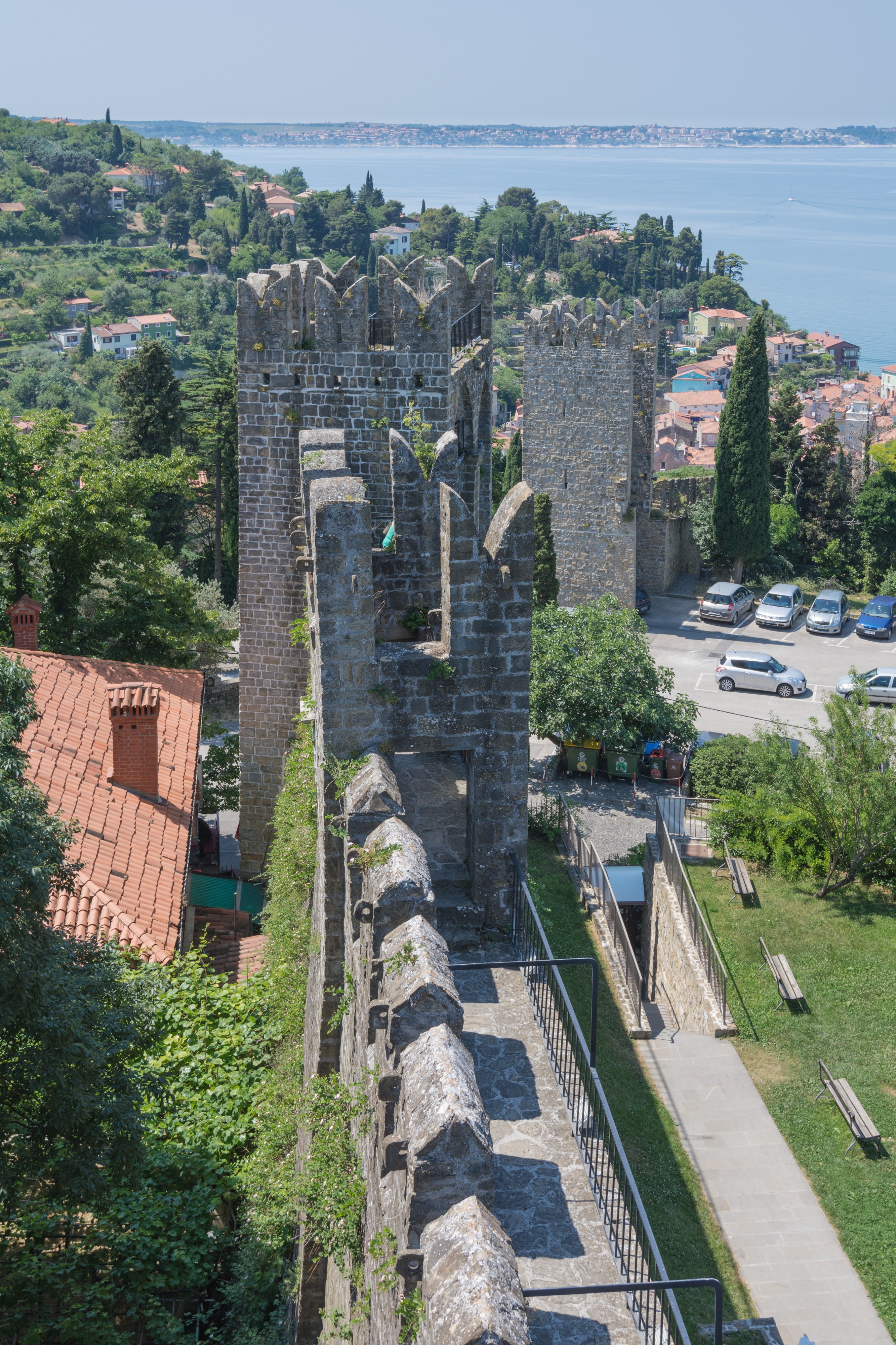 Piran city walls SW